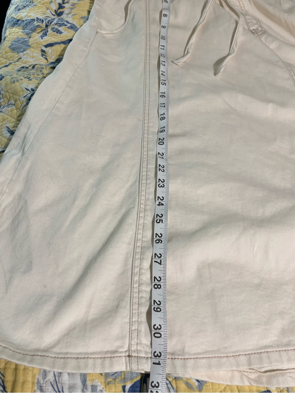Time and Tru Cream A-Line Drawstring Skirt - Picture 5 of 6